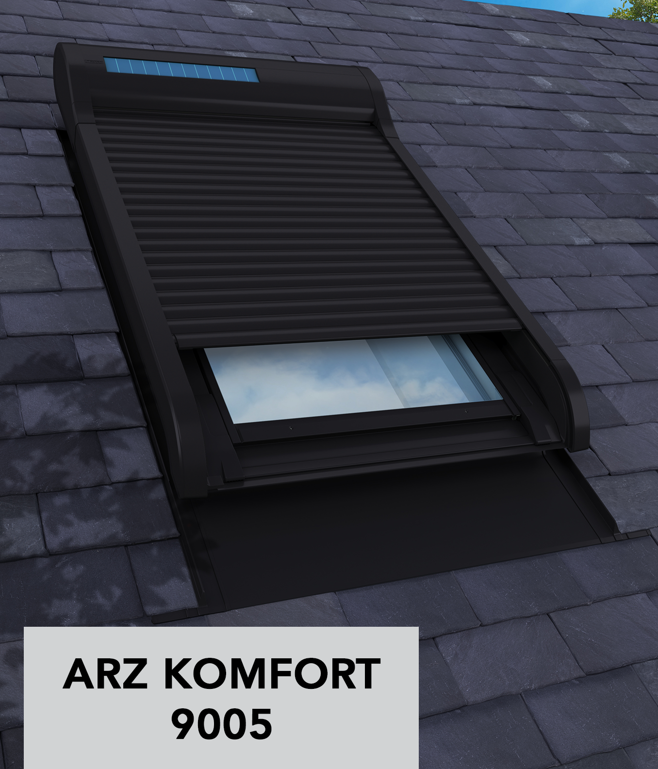 Der außenliegende Rollladen sorgt für höchsten Komfort bei der Nutzung des Dachgeschosses, da er vor Überhitzung schützt – FAKRO.